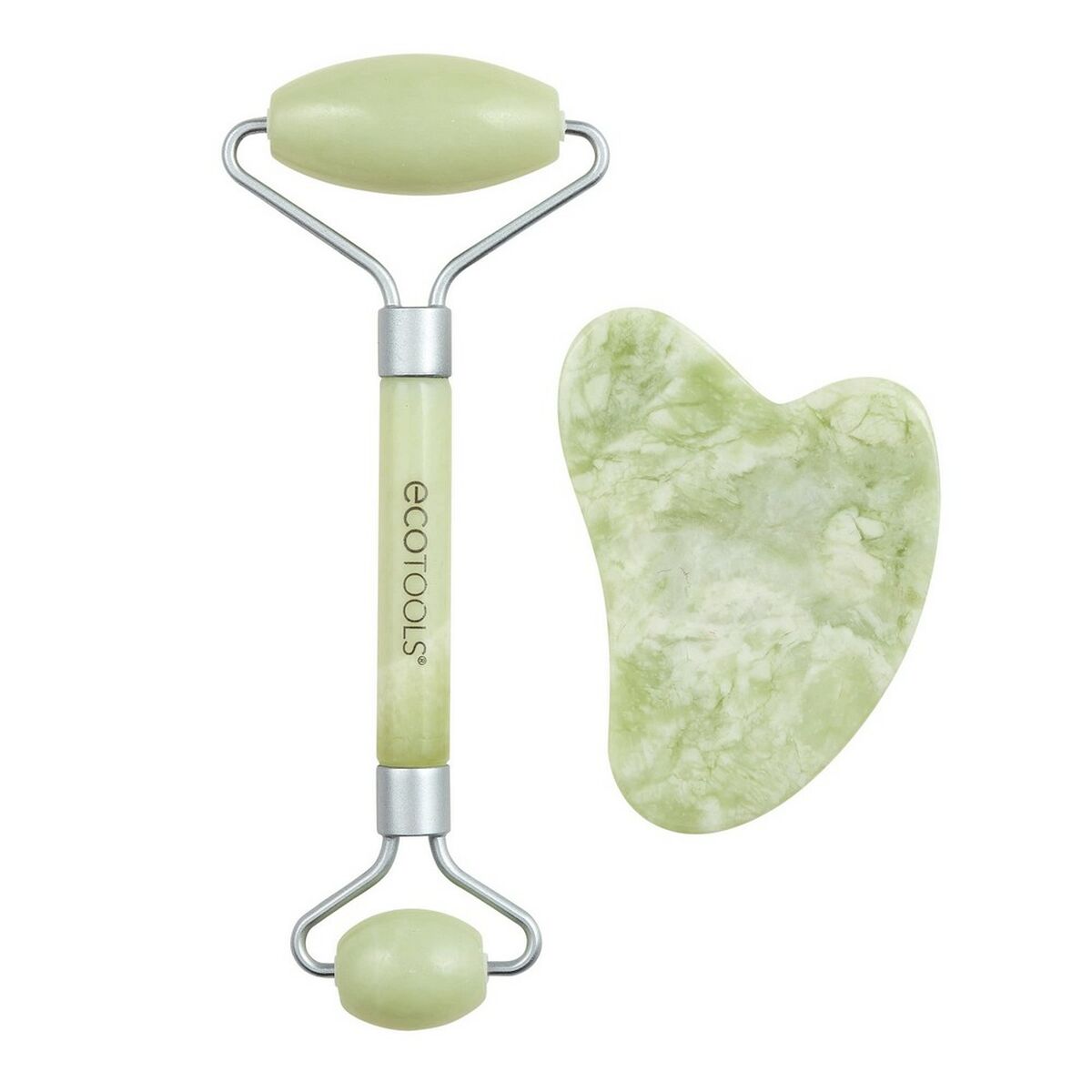 Anti-Ageing Treatment for Face and Neck Ecotools Jade Jade Set 2 Pieces.