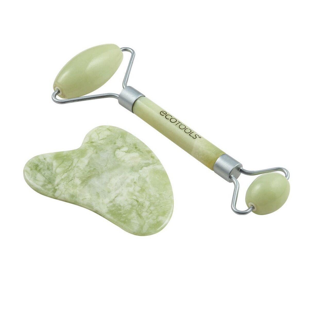 Anti-Ageing Treatment for Face and Neck Ecotools Jade Jade Set 2 Pieces.