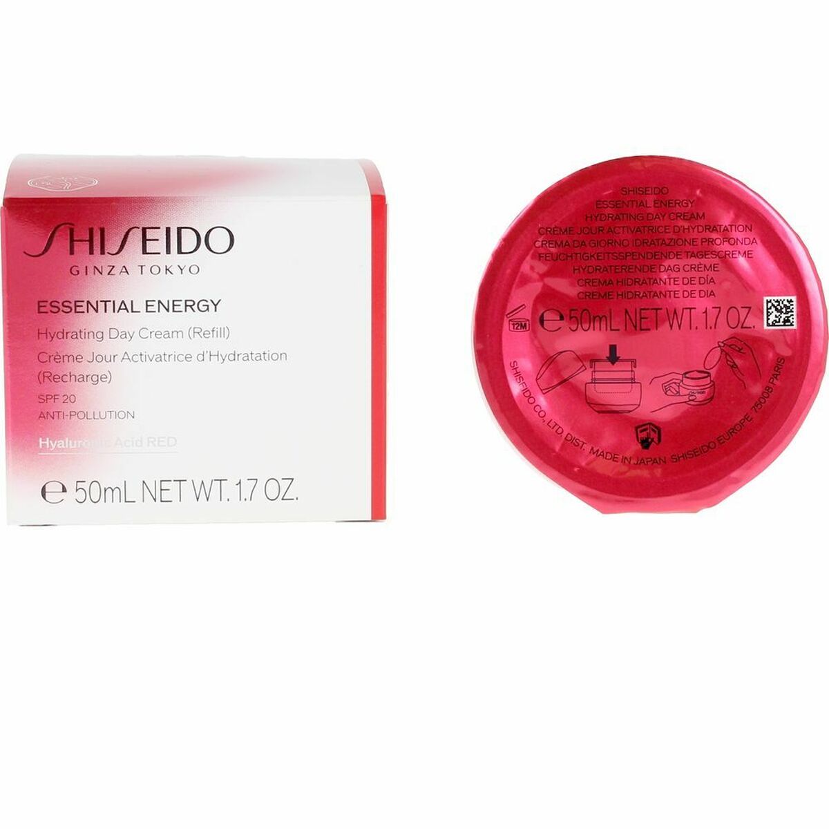 Hydrating Cream Shiseido Essential Energy Refill Spf 20 (50 ml).