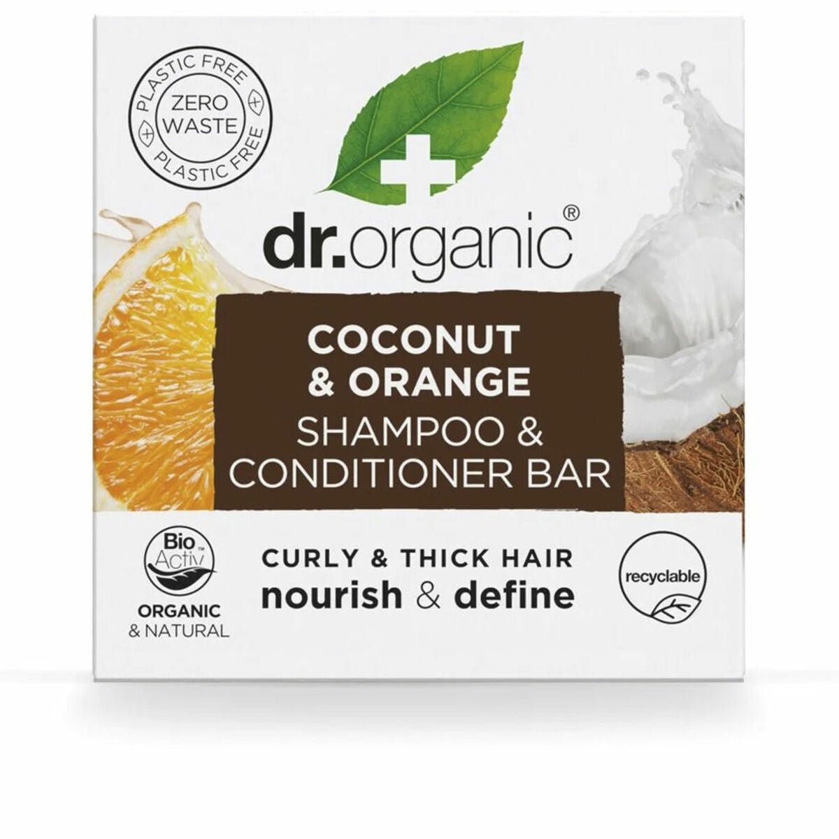 2 - in - 1 Shampoo and Conditioner Dr.Organic Coconut and Orange 75 g Solid - MES49