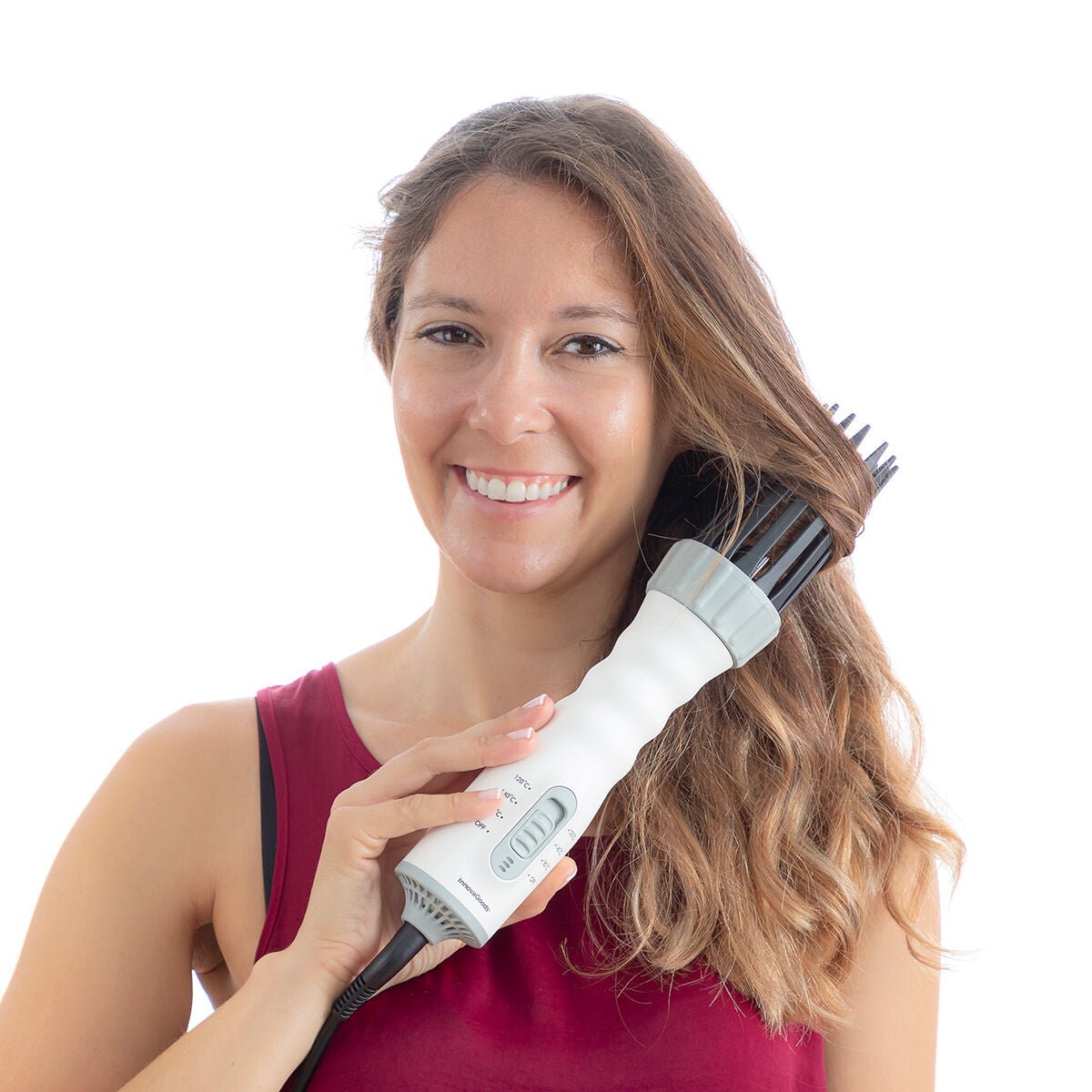 3 - in - 1 Drying, Styling and Curling Hairbrush Dryple InnovaGoods 550 W - MES49