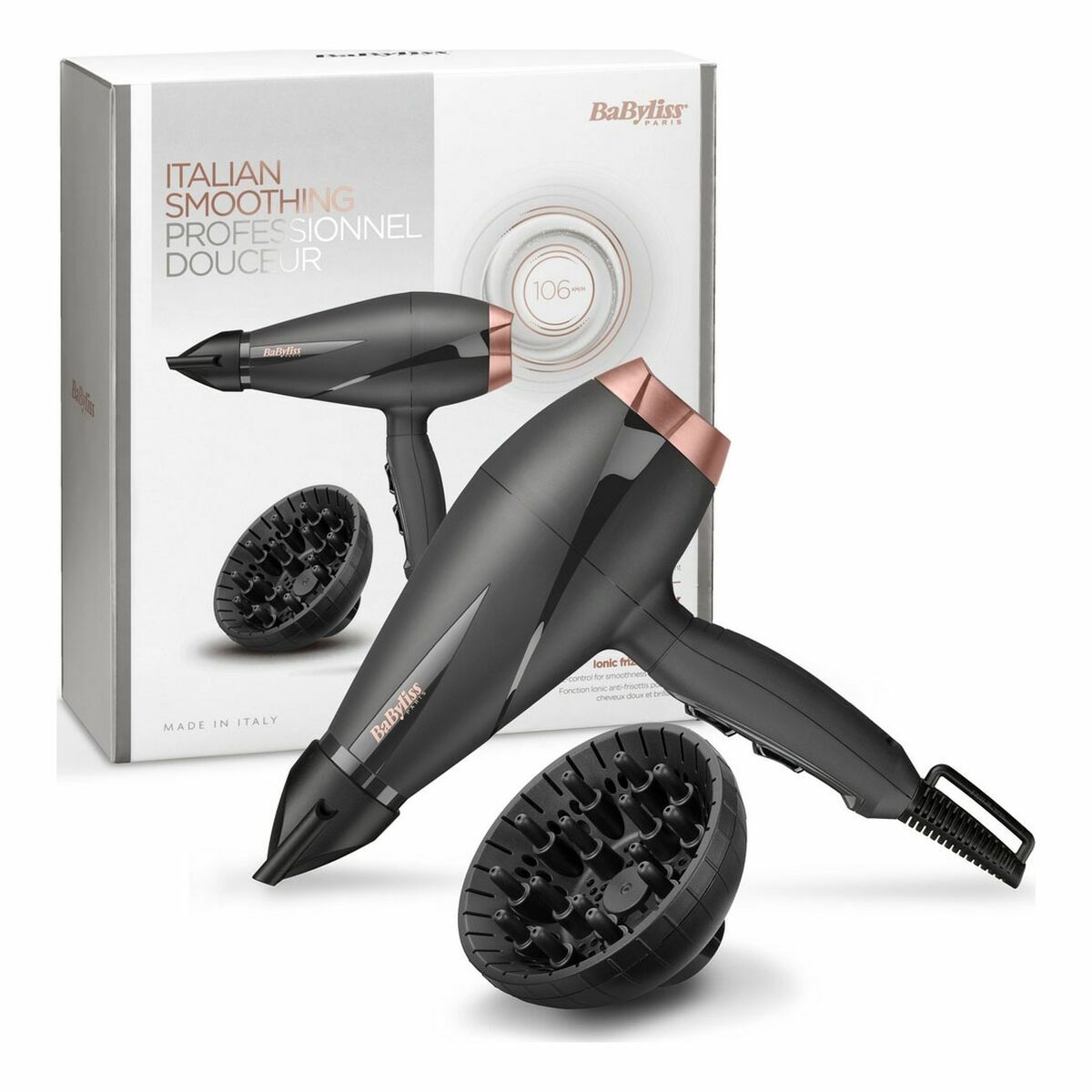 Hairdryer Babyliss 6709DE 2100 W Black Dark grey.