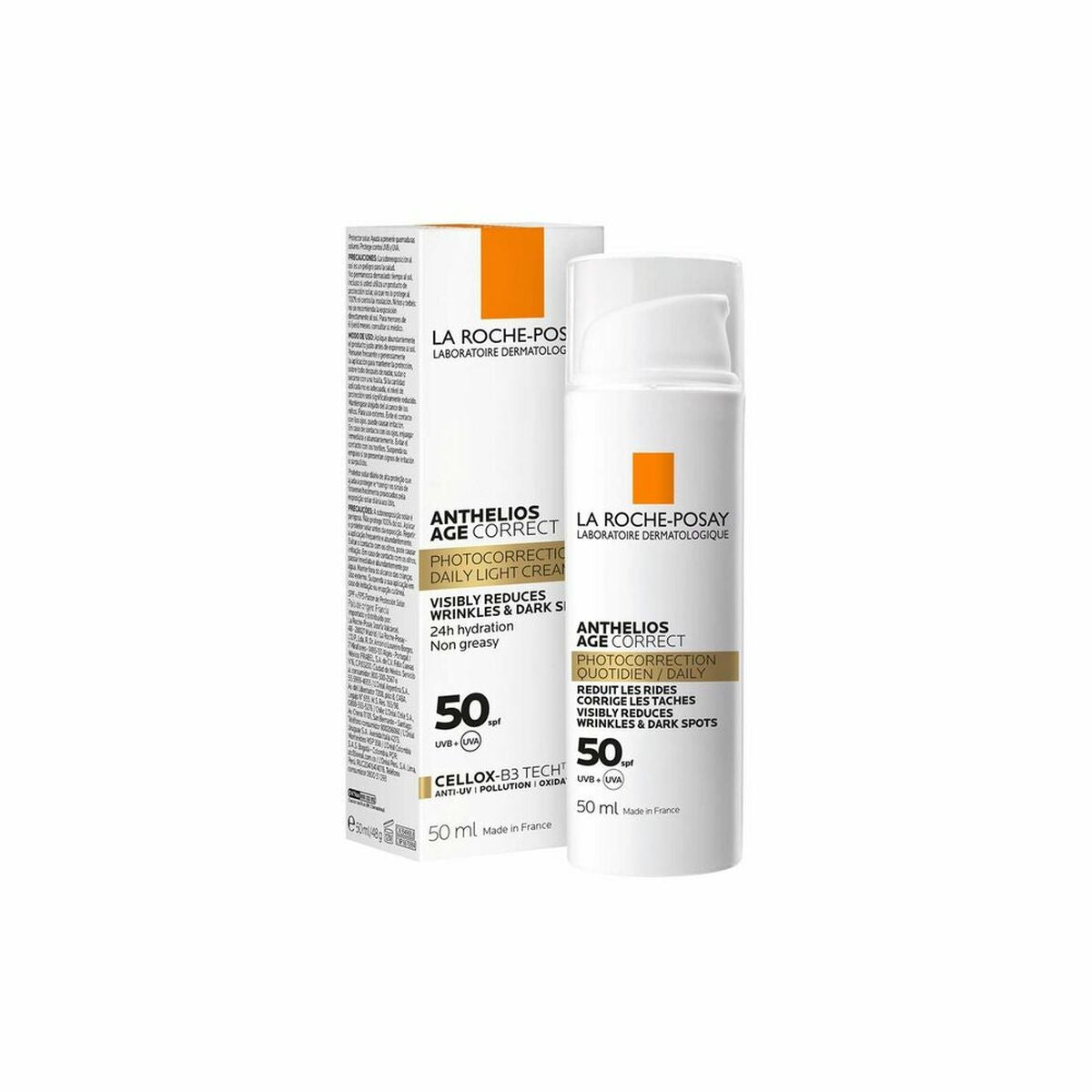 Facial Sun Cream Anthelios Age Correct La Roche Posay Spf 50 (50 ml).