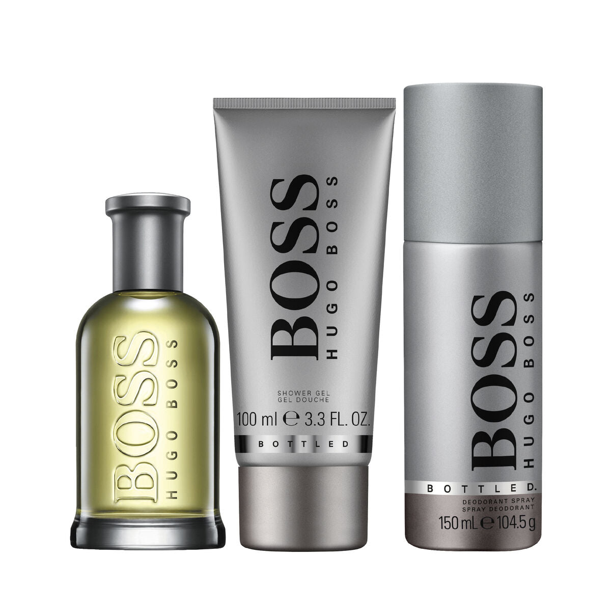 Men's Perfume Set Hugo Boss Bottled No 6 3 Pieces.