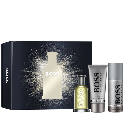 Men's Perfume Set Hugo Boss Bottled No 6 3 Pieces.