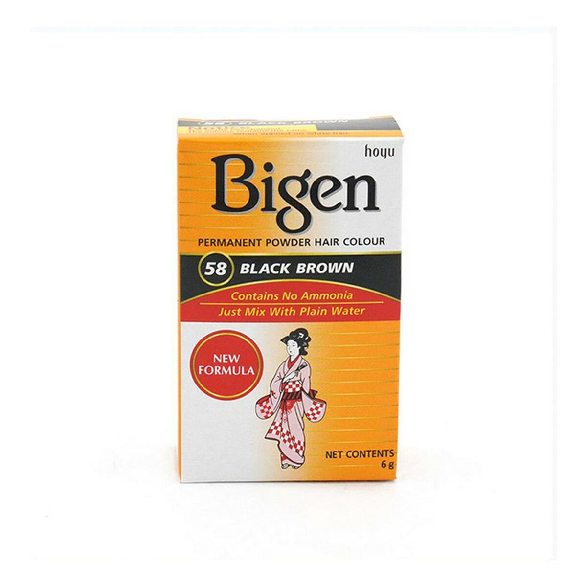 Permanent Dye Bigen 58 Black Nº58 Black Brown (6 gr).