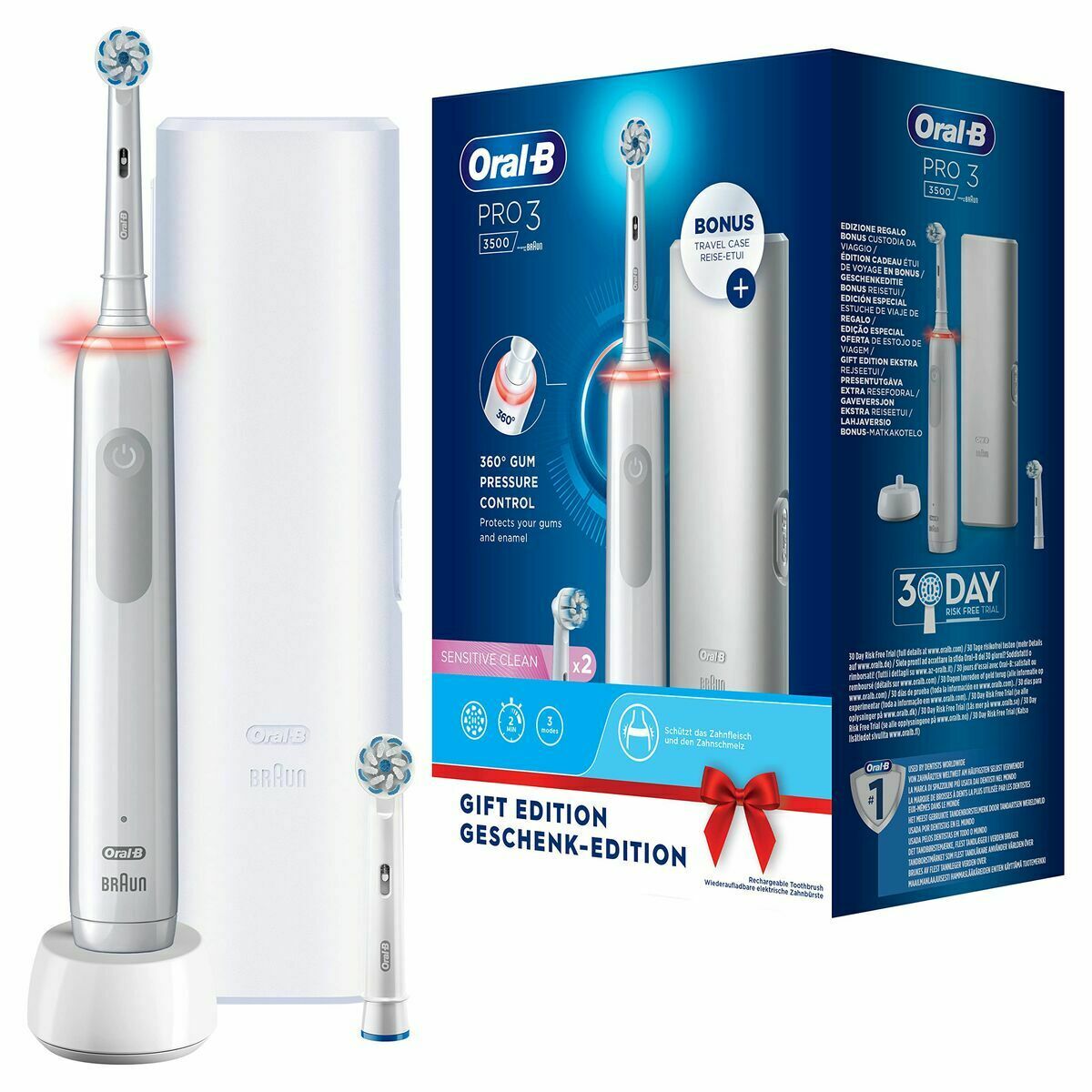 Electric Toothbrush Oral-B PRO 3500 White.