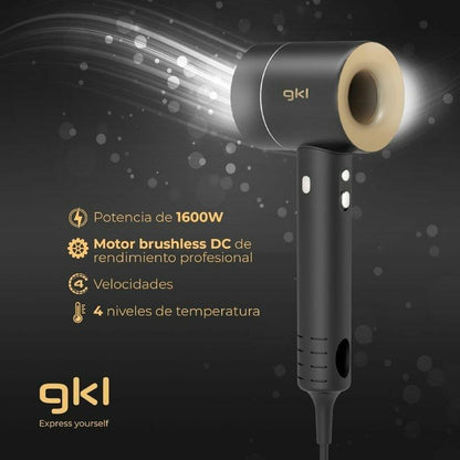 Hairdryer GKL Onyx Sense Black 1600 W.