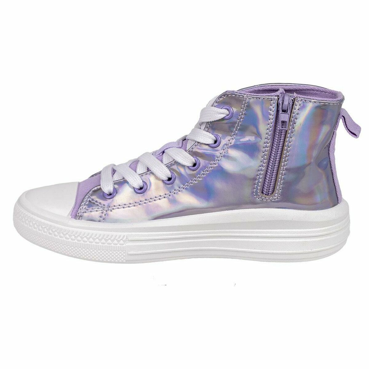 Kids Casual Boots Stitch Lilac.