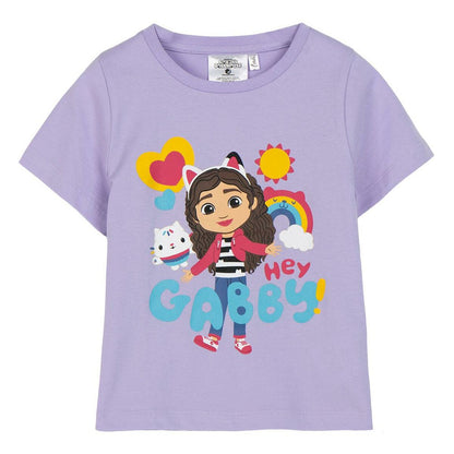 Child's Short Sleeve T-Shirt Gabby's Dollhouse White.