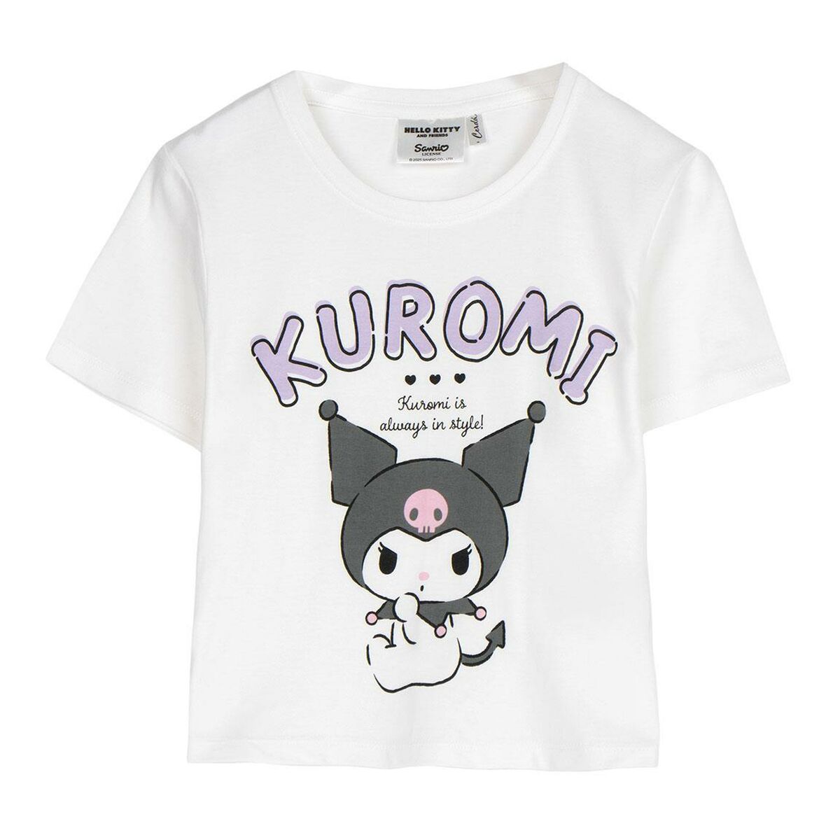 Child's Short Sleeve T-Shirt Hello Kitty White.