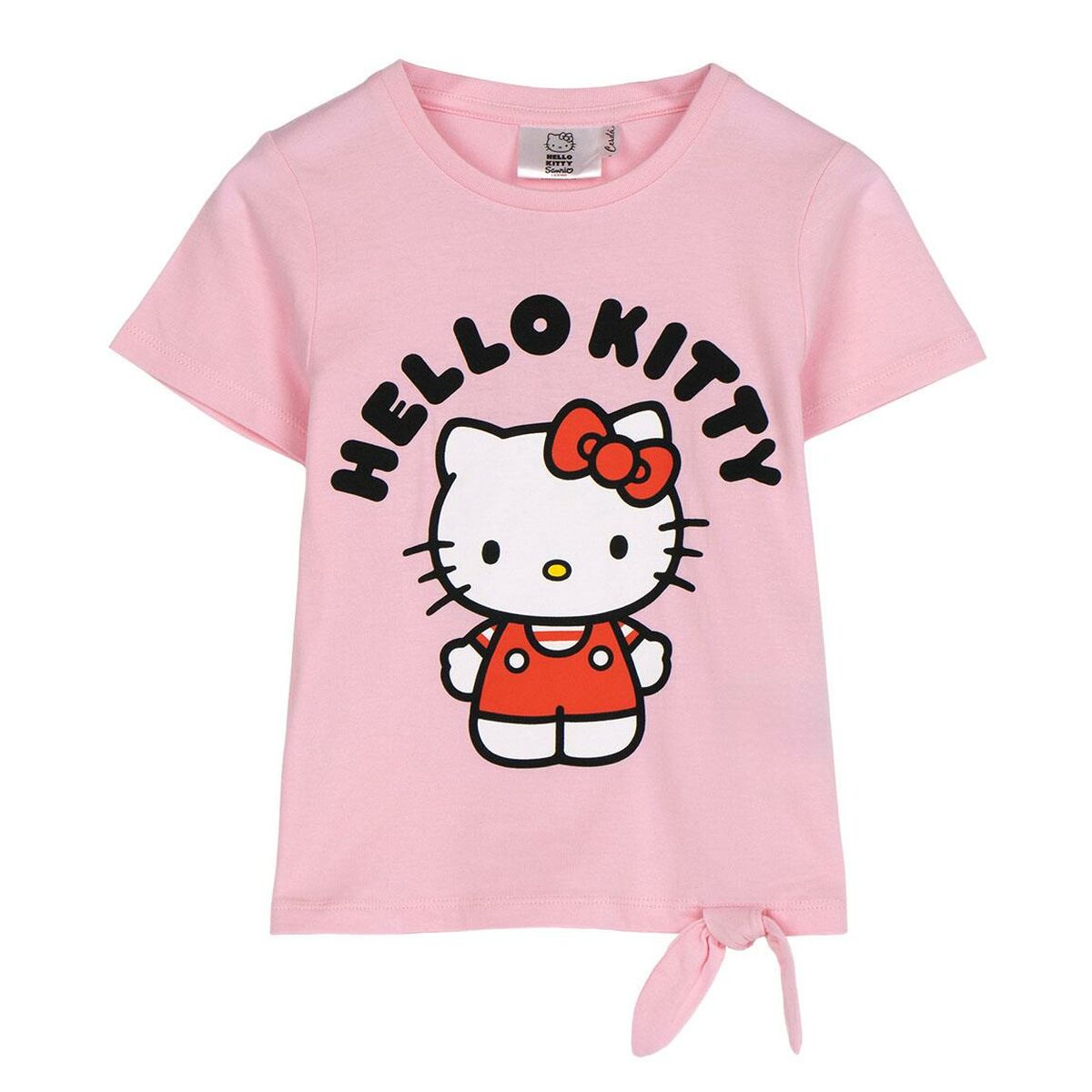 Child's Short Sleeve T-Shirt Hello Kitty Light Pink.