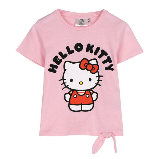 Child's Short Sleeve T-Shirt Hello Kitty Light Pink.