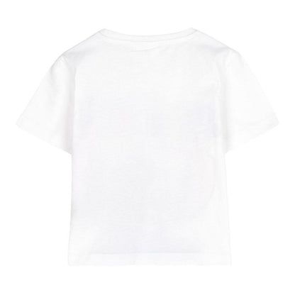 Child's Short Sleeve T-Shirt Stitch White.