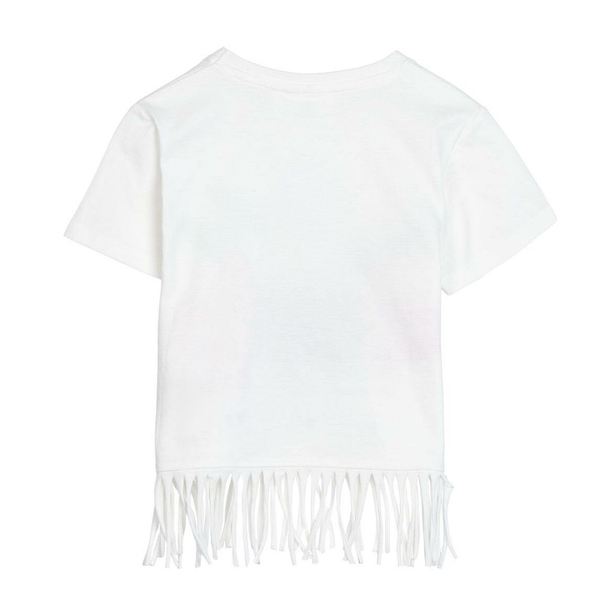 Child's Short Sleeve T-Shirt Stitch White.