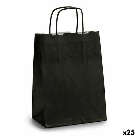 Paper Bag Black (18 x 8 x 31 cm) (25 Units).