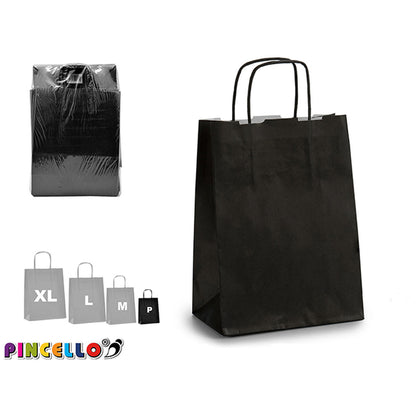 Paper Bag Black (18 x 8 x 31 cm) (25 Units).