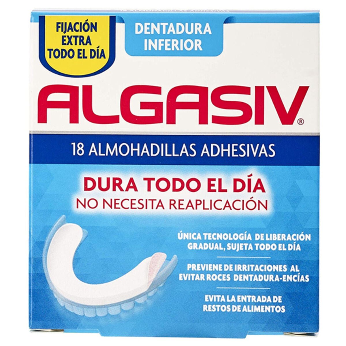 Adhesive Denture Pads INFERIOR Algasiv ALGASIV INFERIOR (18 uds) - MES49