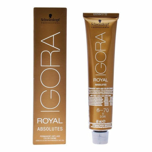 Anti - Ageing Colouring Gel Igora Absolutes N6 - 70 Schwarzkopf (60 ml) - MES49