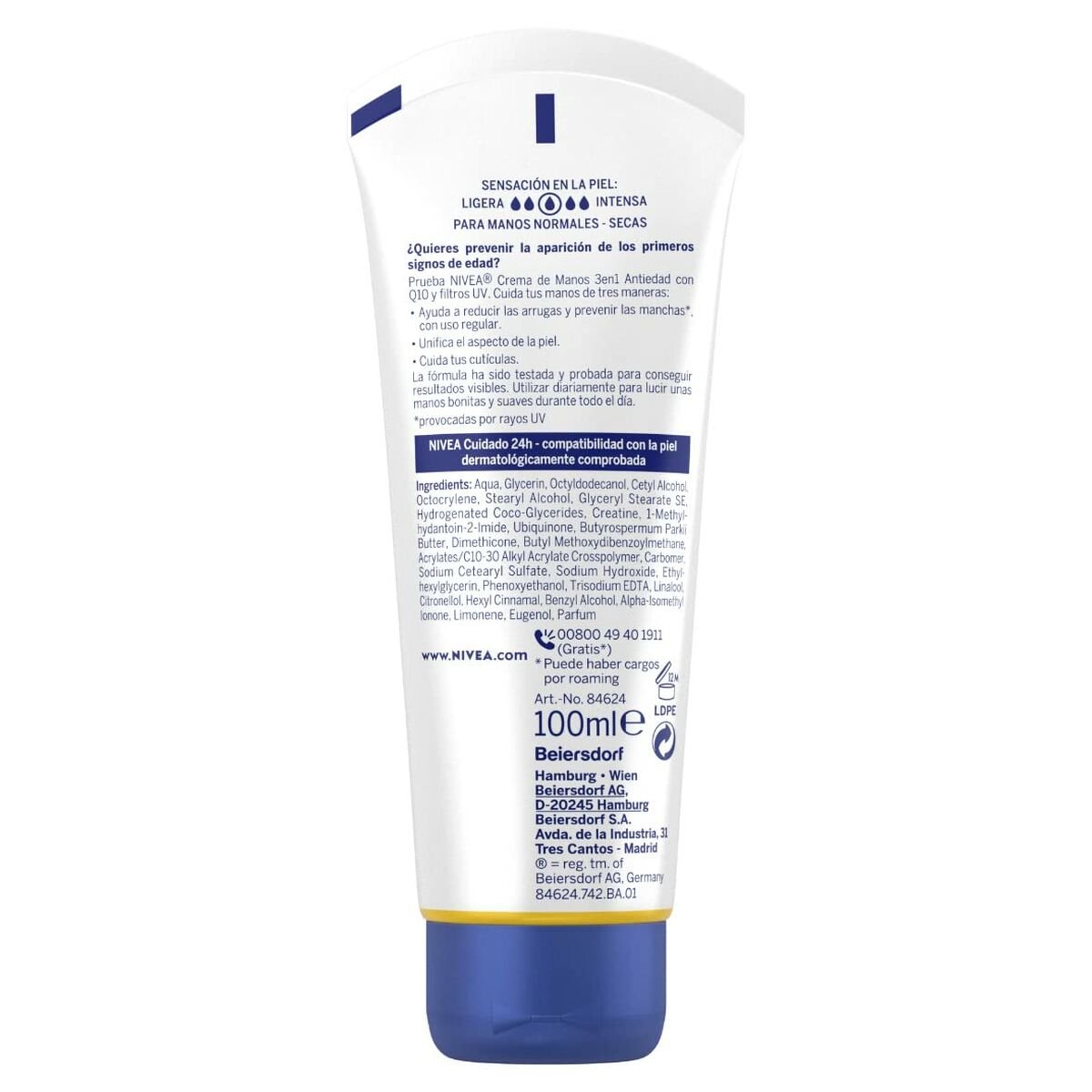 Anti - ageing Hand Cream Nivea Q10 3 - in - 1 100 ml - MES49