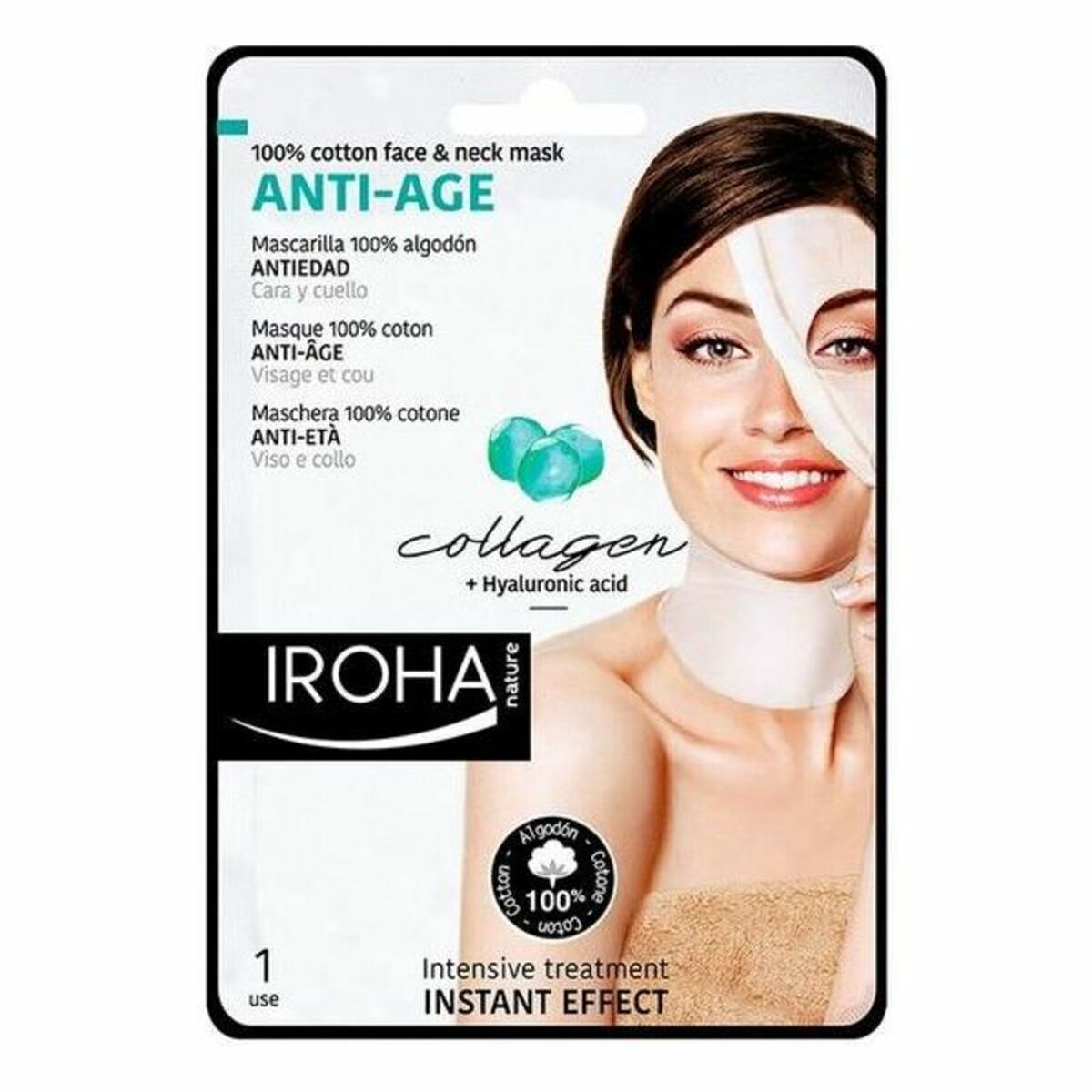 Anti - Ageing Revitalising Mask Cotton Face & Neck Iroha Cotton Face Neck Mask (1 Unit) - MES49