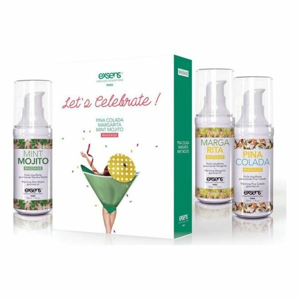 Aromatic Massage Oil Exsens Let's Celebrate (3 pcs) - MES49