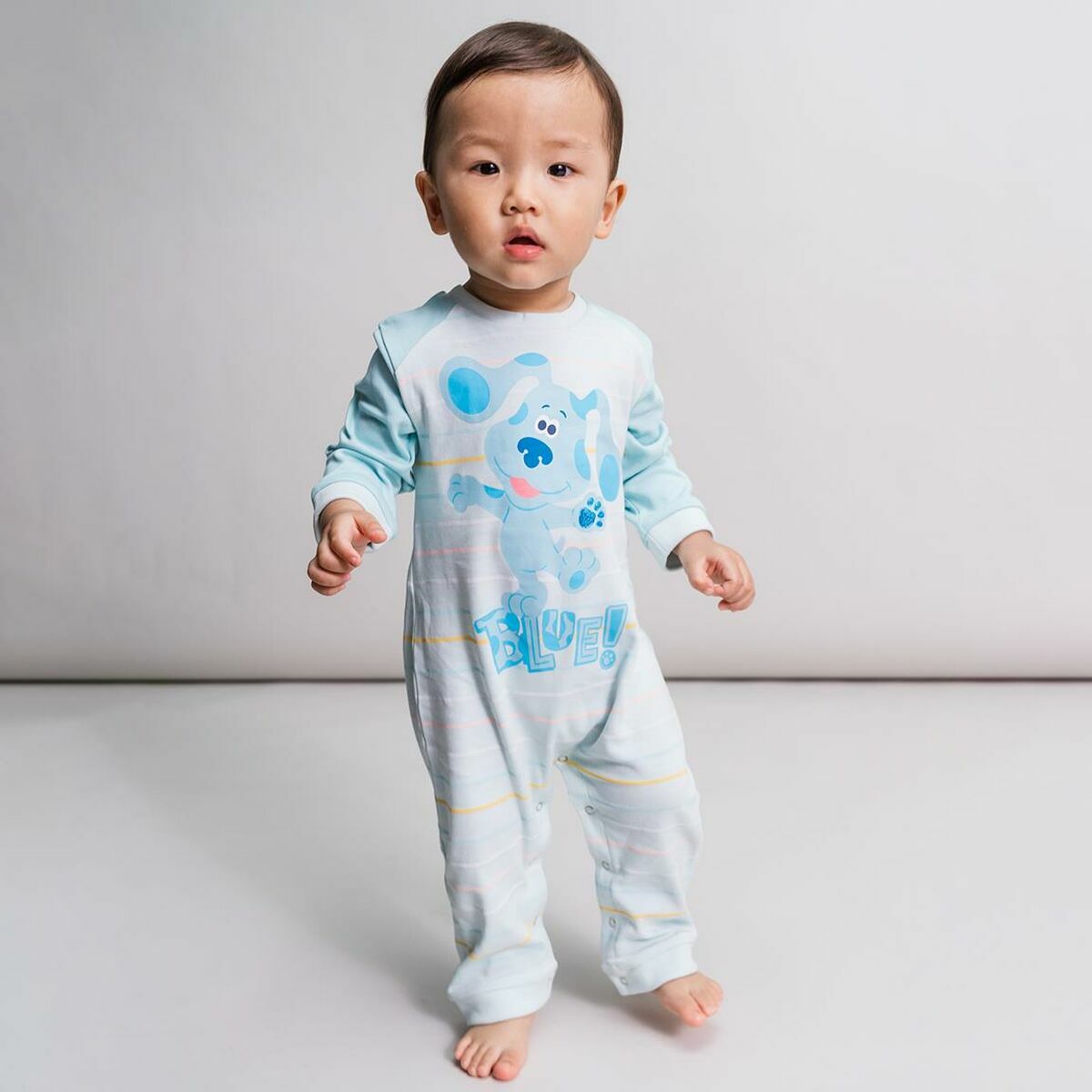 Baby's Long - sleeved Romper Suit Blue Blue - MES49