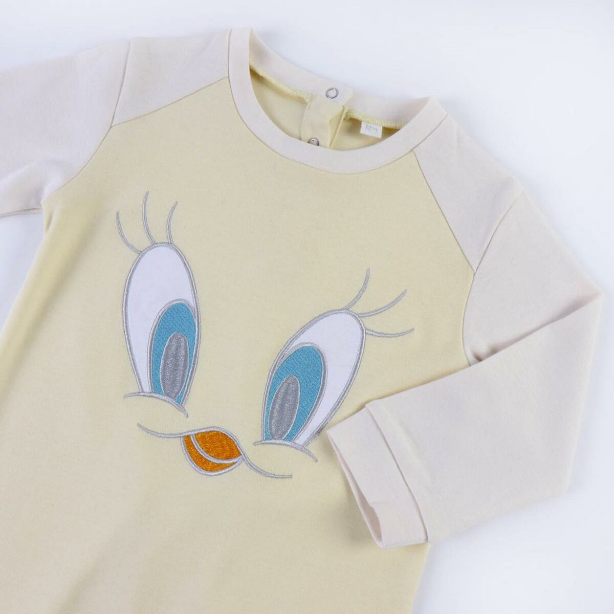 Baby's Long - sleeved Romper Suit Looney Tunes Grey Yellow - MES49