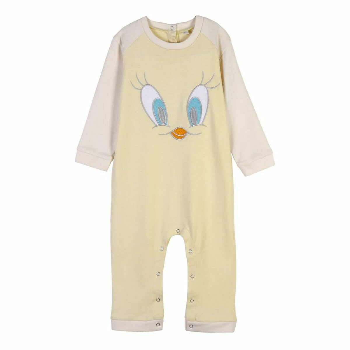 Baby's Long - sleeved Romper Suit Looney Tunes Grey Yellow - MES49