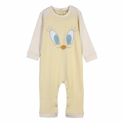 Baby's Long - sleeved Romper Suit Looney Tunes Grey Yellow - MES49