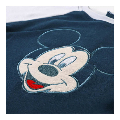 Baby's Long - sleeved Romper Suit Mickey Mouse Blue - MES49