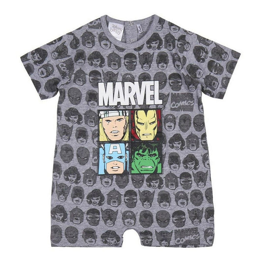 Baby's Short - sleeved Romper Suit Marvel Grey - MES49