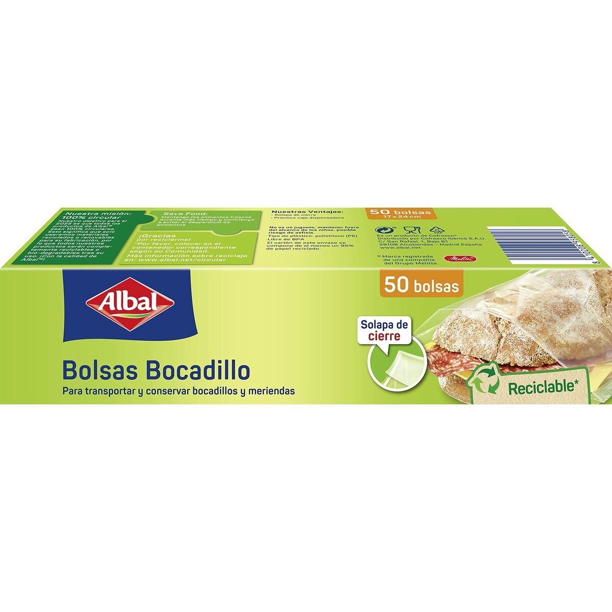 Bags Albal 6682590 Sandwich Box - MES49