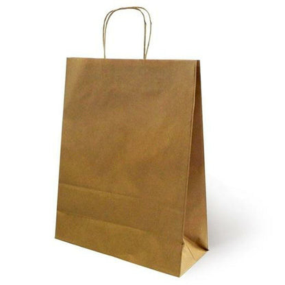 Bags Fama Brown With handles 125 g/m² 21 x 11 x 29 cm (25 Units) - MES49