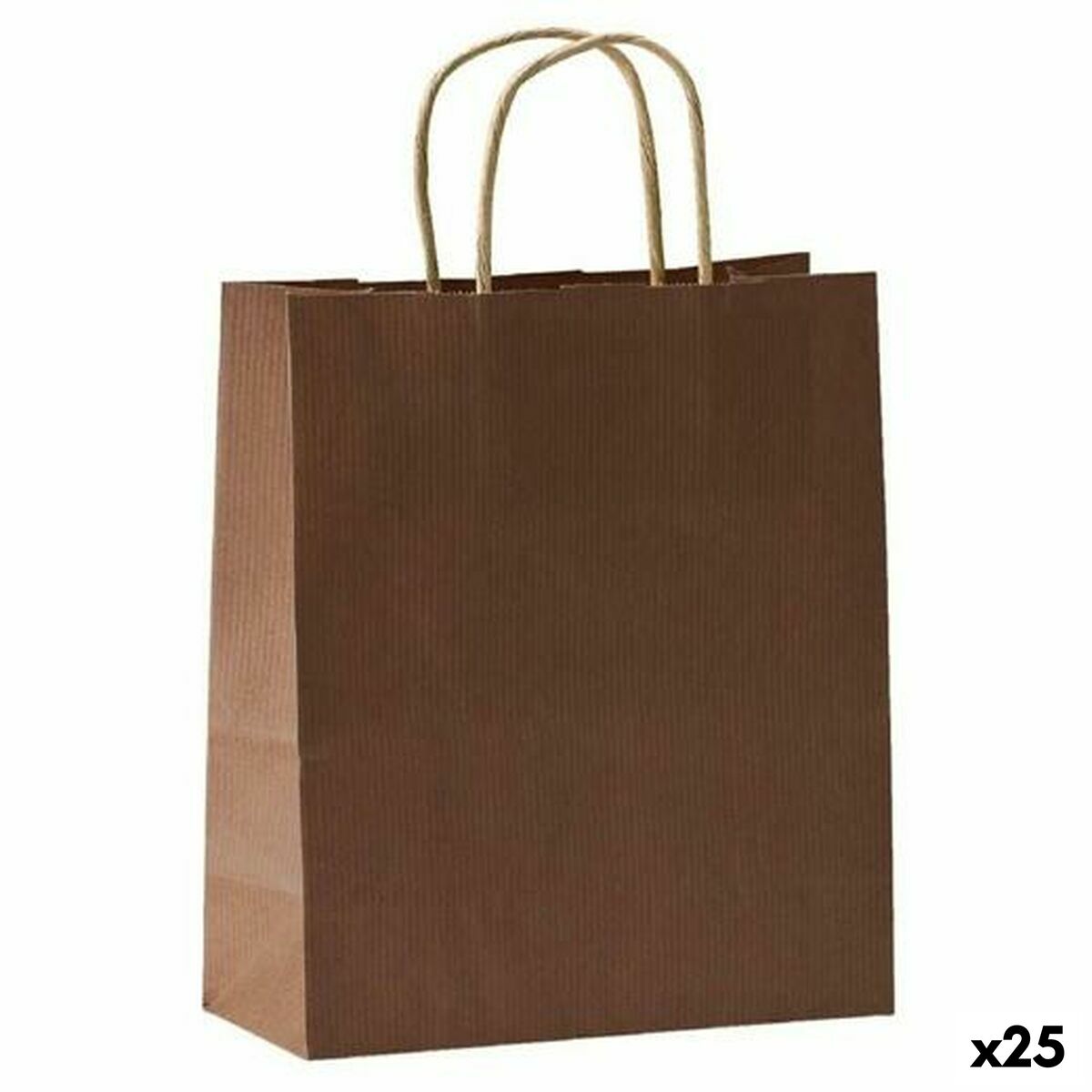 Bags Fama Dark brown With handles 125 g/m² 31 x 11 x 42 cm Rectangular (25 Units) - MES49