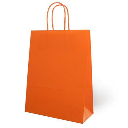 Bags Fama Orange With handles 125 g/m² 21 x 11 x 29 cm (25 Units) - MES49