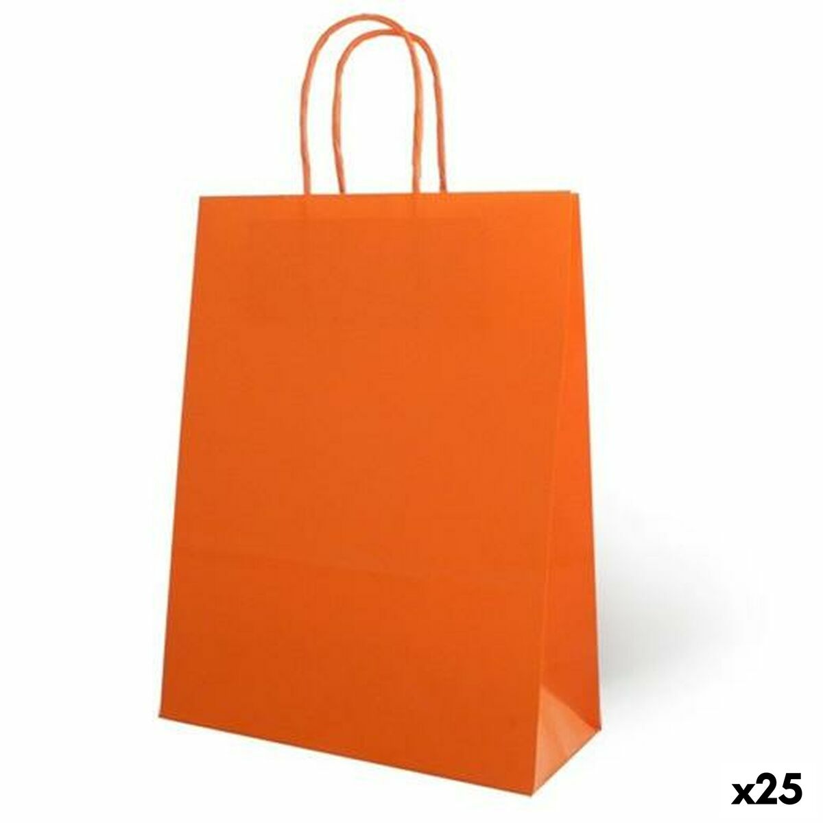 Bags Fama Orange With handles 125 g/m² 21 x 11 x 29 cm (25 Units) - MES49