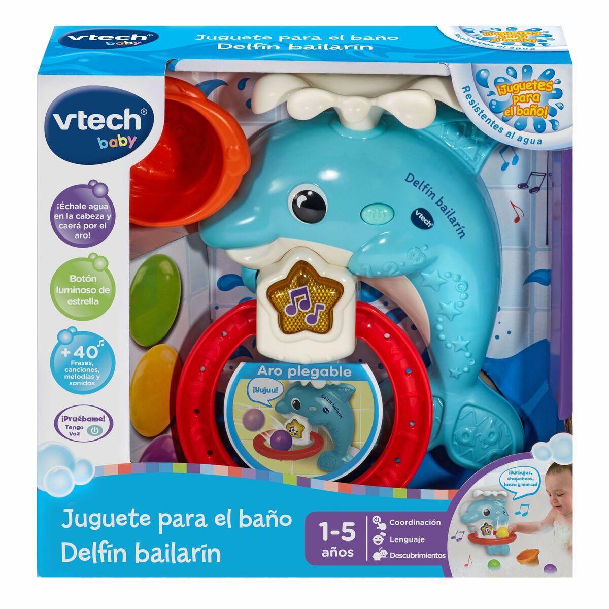 Bath Toy Vtech 25 x 9 x 24 cm Dolphin - MES49