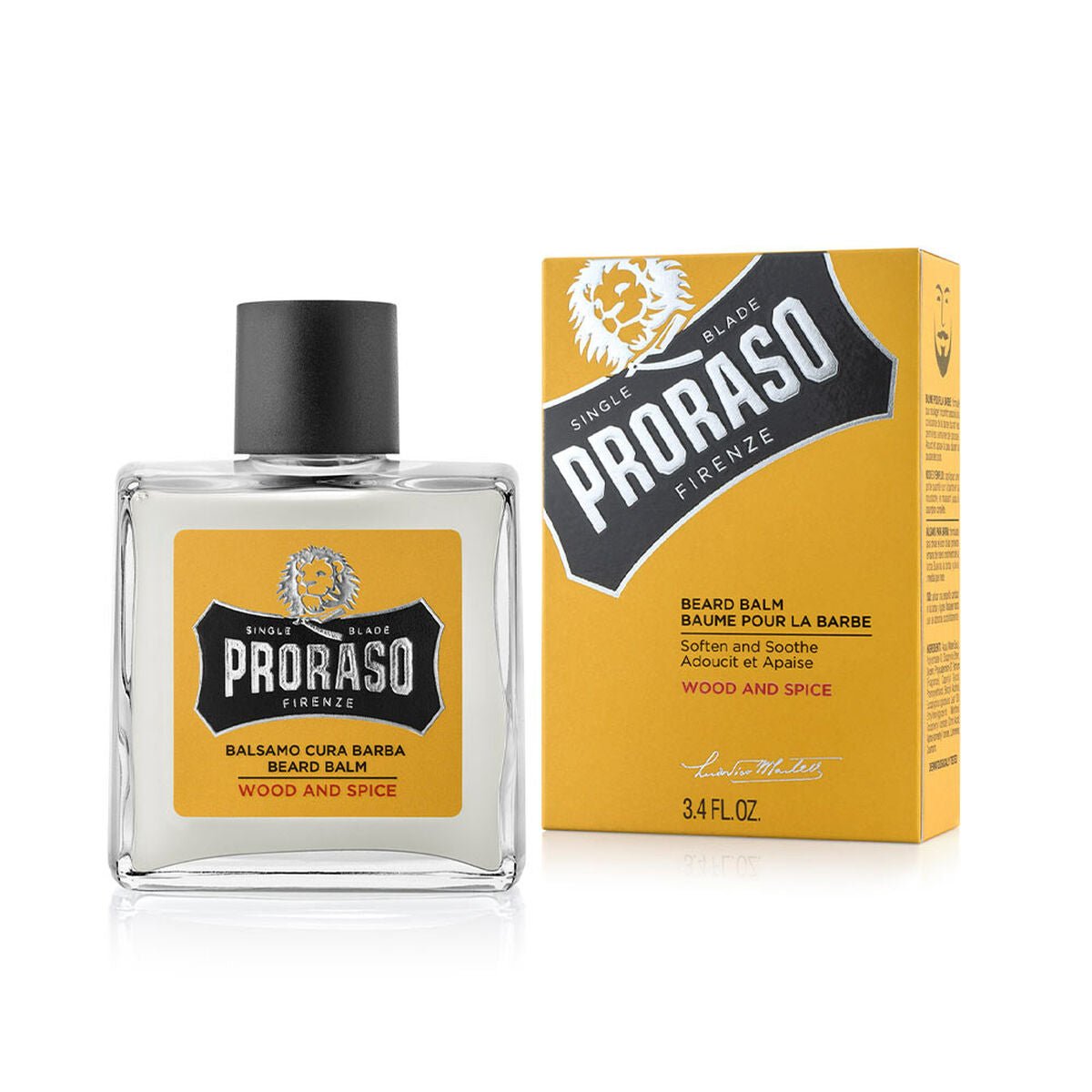 Beard Balm Yellow Proraso Wood And Spice 100 ml - MES49