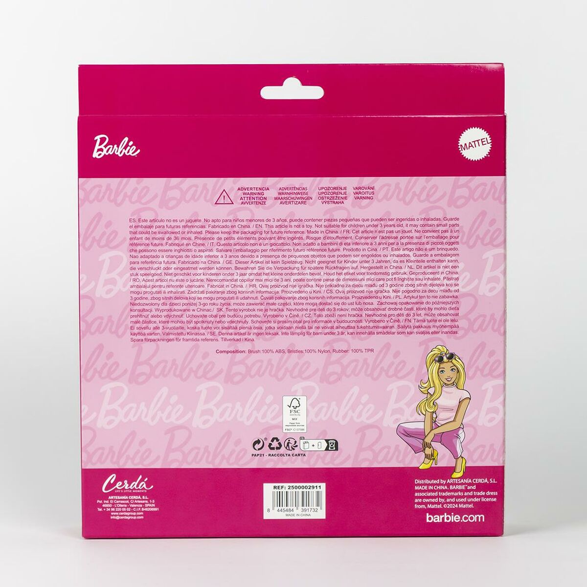 Beauty Kit Barbie Light Pink Multi - composition 4 Pieces - MES49