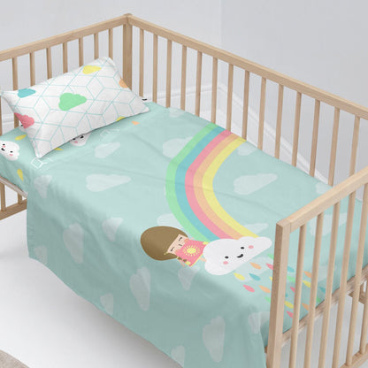 Bedding set HappyFriday Happynois Rainbow Multicolour Baby Crib 2 Pieces - MES49