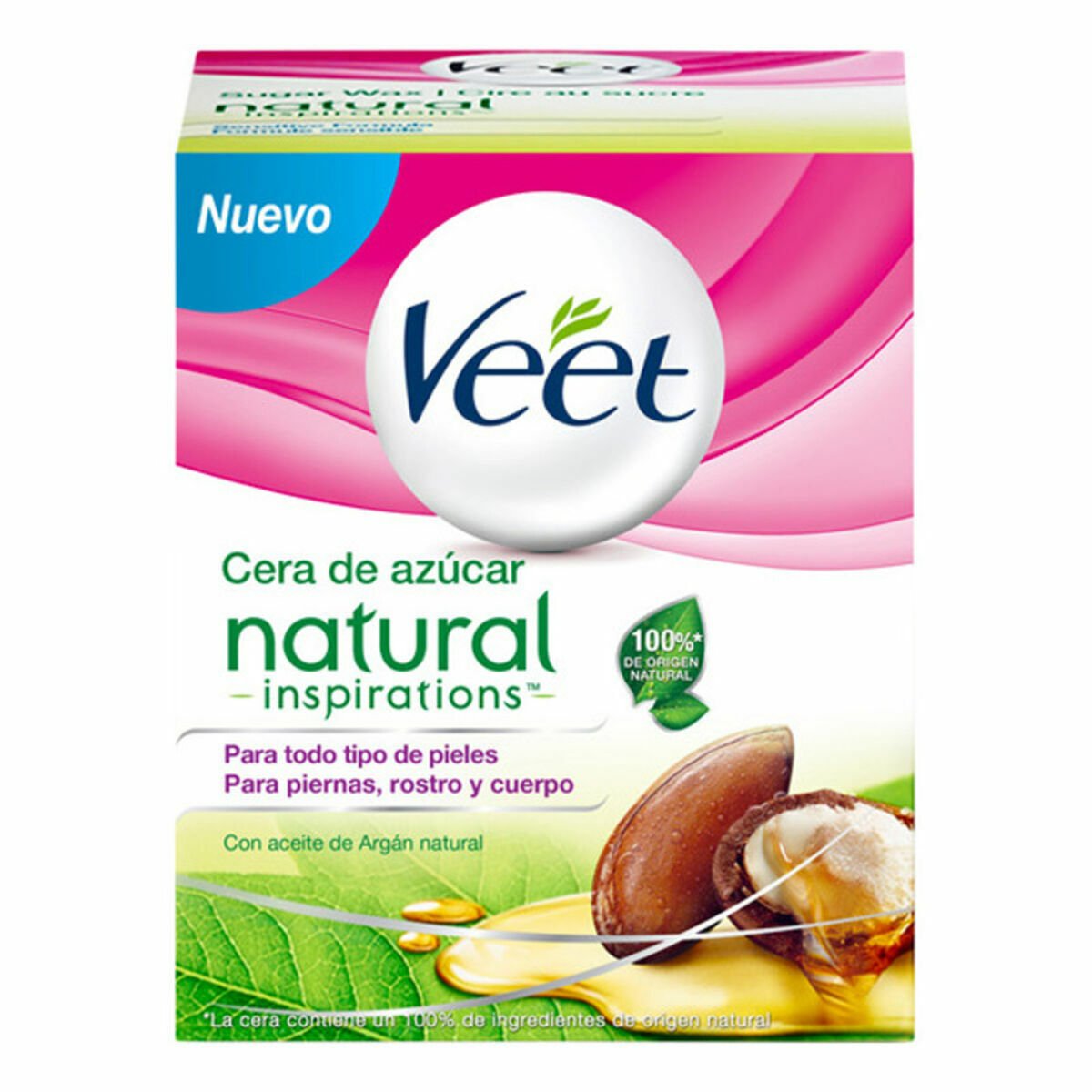 Body Hair Removal Cream Veet Cera Tibia Natural Argan Oil Sugar 250 ml - MES49