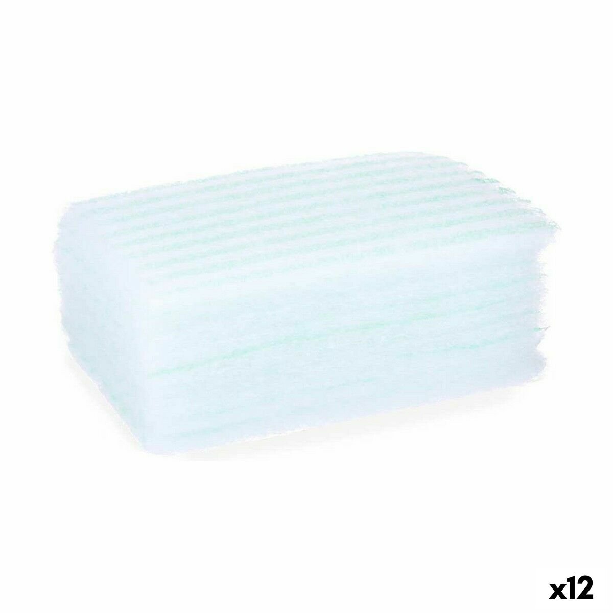 Body Sponge Berilo 11880014 Blue White 19,5 x 12 x 1,5 cm Soap (12 Units) - MES49