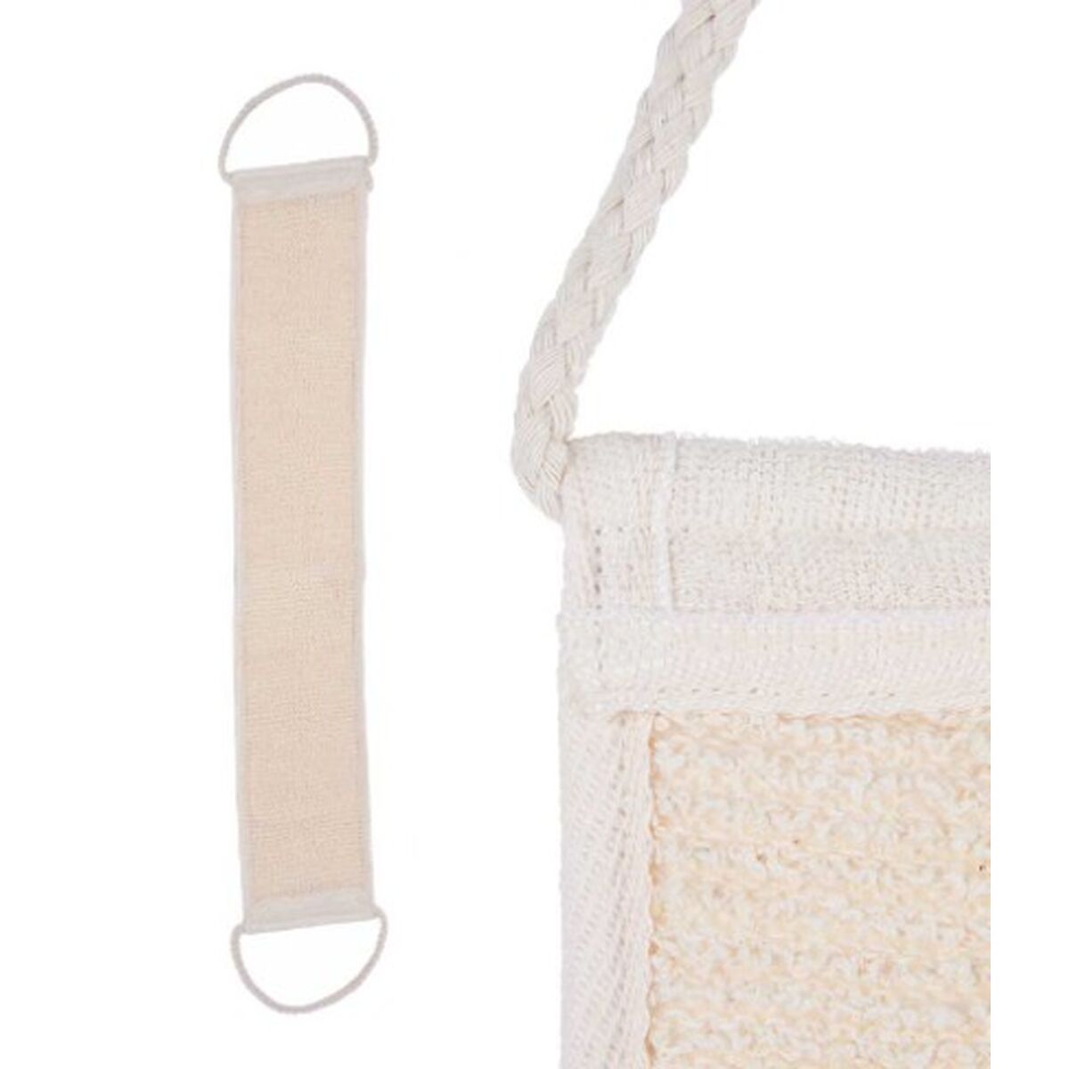 Body Sponge Berilo B7081 - 16 White Beige 20 x 2,5 x 9,5 cm With handles (24 Units) - MES49