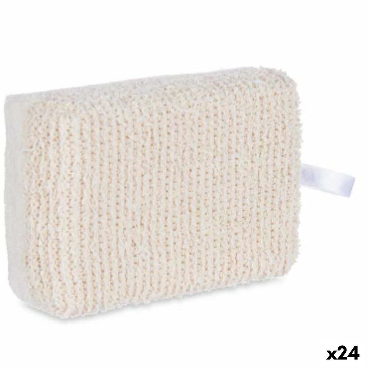 Body Sponge Berilo B7081 - 7 White Beige 14 x 5 x 9 cm (24 Units) - MES49