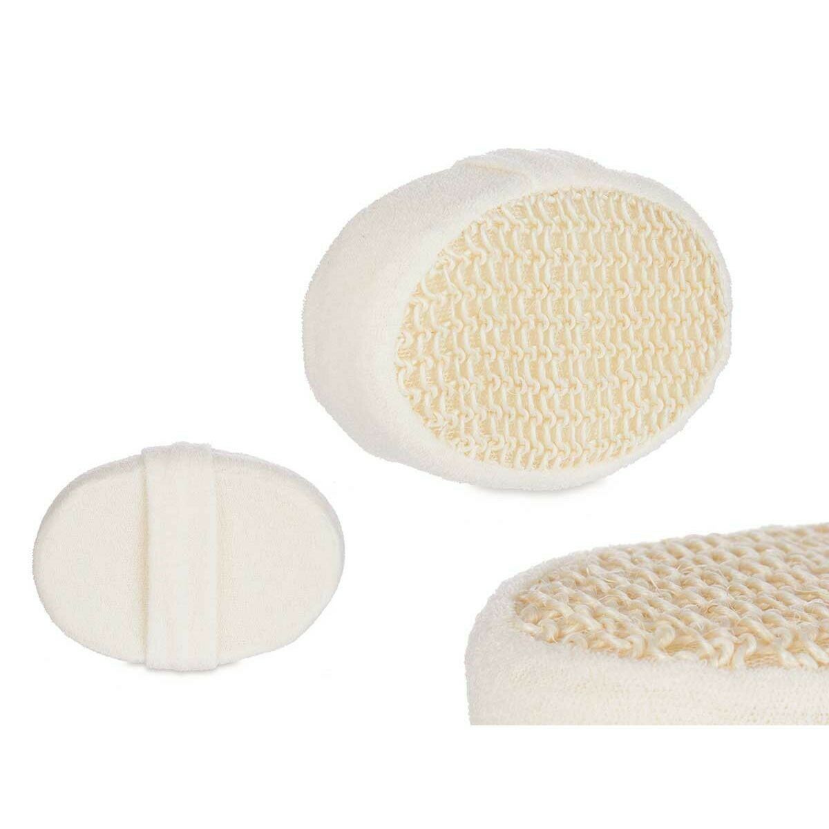 Body Sponge Berilo B7083 - 8 White Beige 11 x 15 x 5 cm (24 Units) - MES49