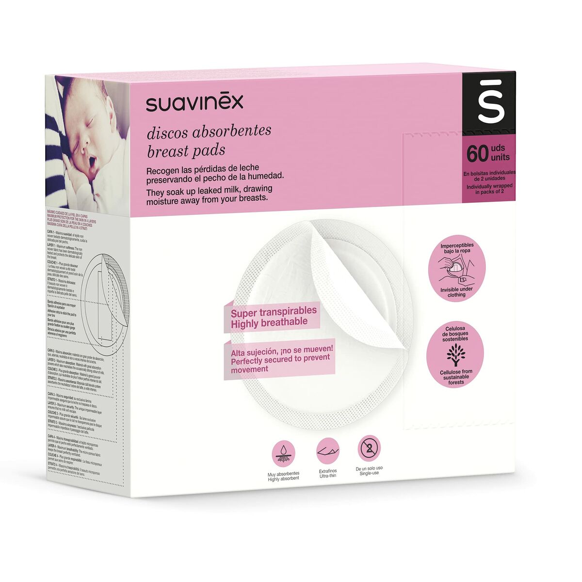 Breast Pads Suavinex (60 Units) - MES49