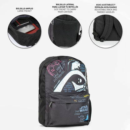 Casual Backpack Star Wars Black 32 x 4 x 42 cm - MES49