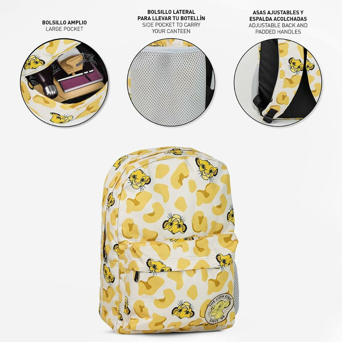 Casual Backpack The Lion King Beige 32 x 4 x 42 cm - MES49