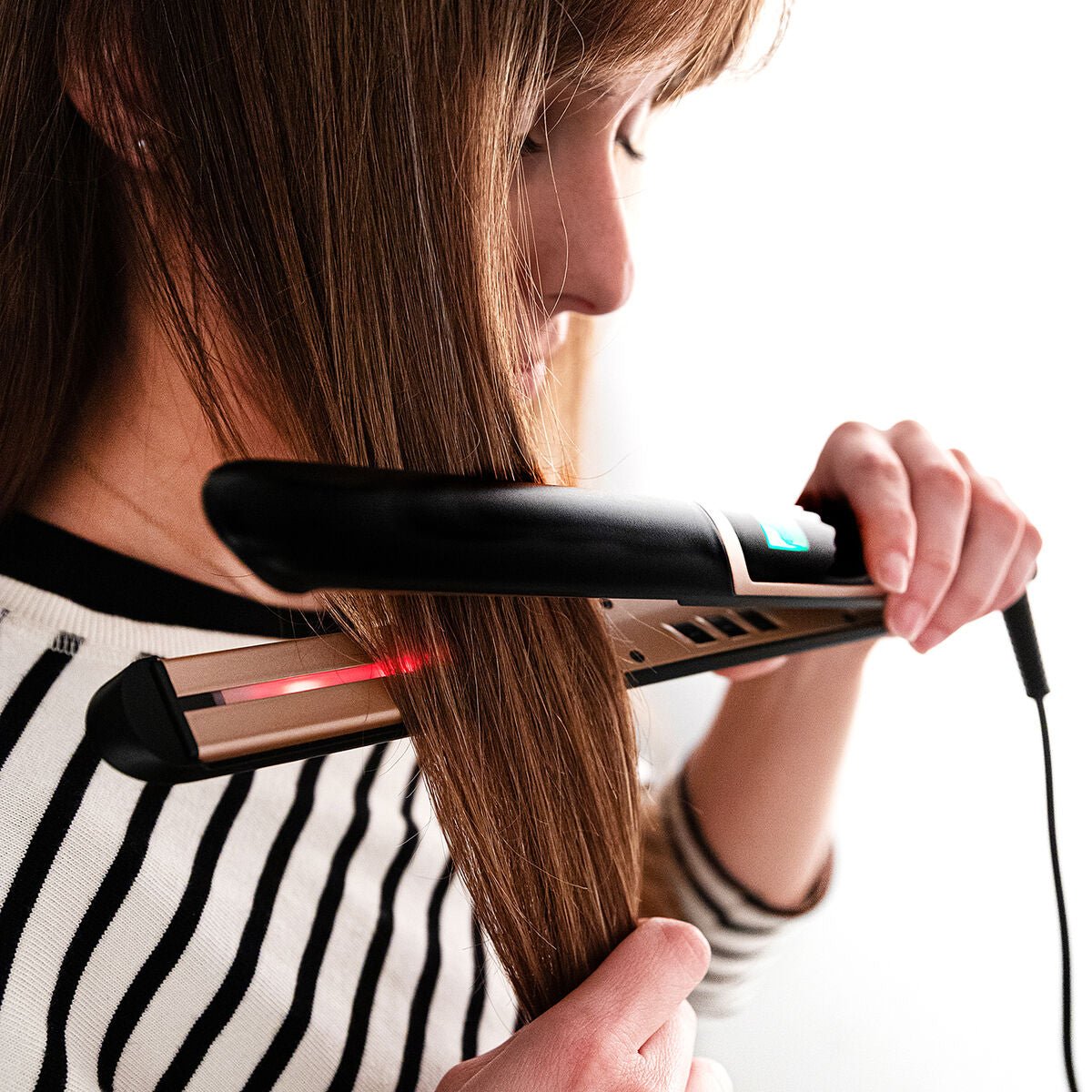 Ceramic Hair Straighteners Dcook Gallery Black 45 W Infrared - MES49